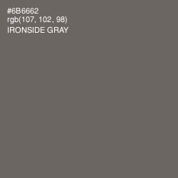 #6B6662 - Ironside Gray Color Image